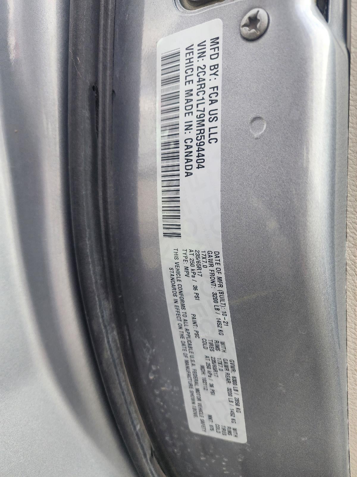 2021 Chrysler Pacifica Hybrid Touring L